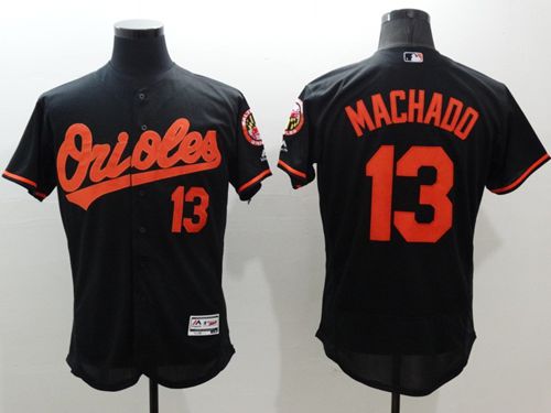 Orioles #13 Manny Machado Black Flexbase Authentic Collection Stitched MLB Jersey - Click Image to Close